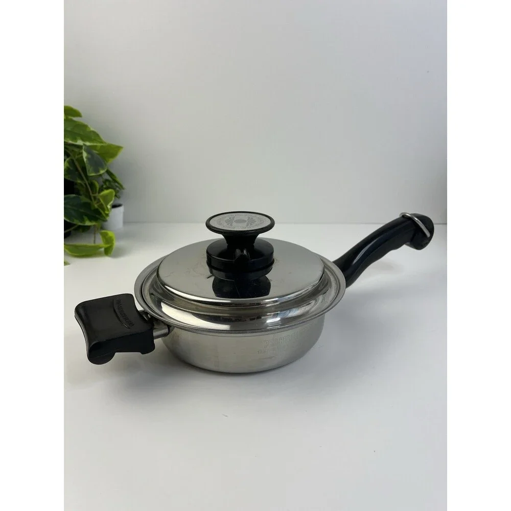 Stainless Steel Sauce Pan Pro Health Ultra Magnetic Induction Core 1Qt w Lid USA
